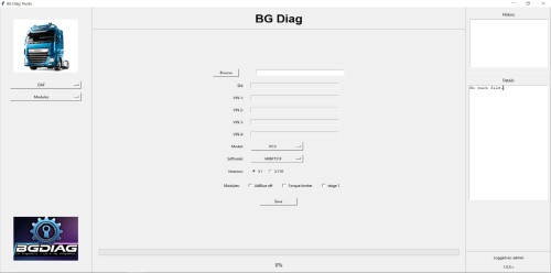 BGDIAG DAF ecu tool One year license